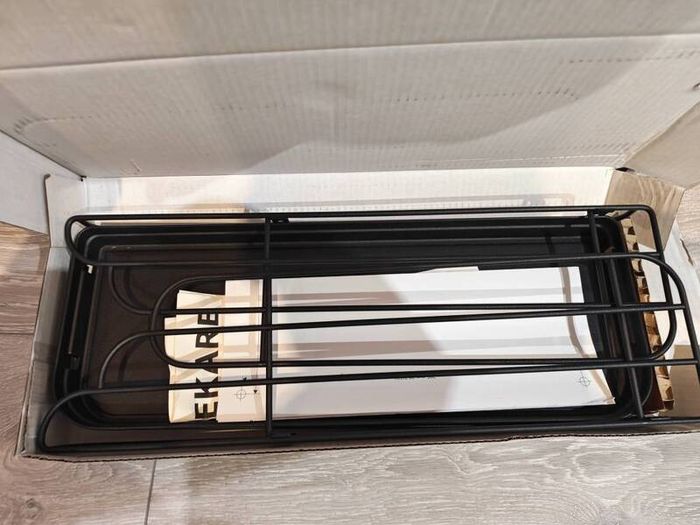 wall shelf x 2 black IKEA apotekare  new