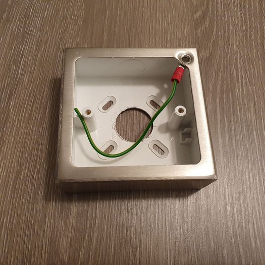 Flush 25mm stainless steel exit button SPB003F with back box
