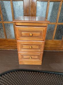 Freshly varnished bedside locker