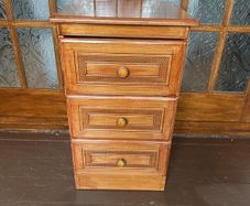 Freshly varnished bedside locker