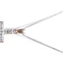 Vintage Sterling Silver 925 Cross  Cubic Zirconia Pendant and Chain length 16" / 4,90g Image 5