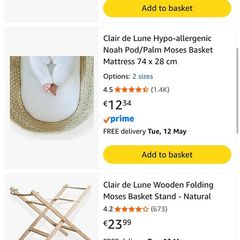moses basket with safety mattress