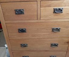 Solid Oak Bedroom Furniture - Chest of Drawers & Bedside Lockers x 2