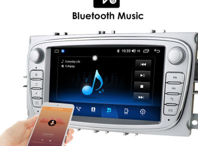 4G Android 10 2Din Radio Car Multimedia Player 2 Din 7 Inch Autoradio DVD for Ford Focus S-Max Mondeo Galaxy C-Max Kuga Navi GPS