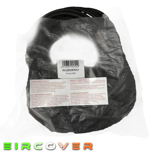 Shock Cord with 2 metal hooks 100cm- 10 Pack