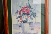 Large Vintage Richard Ackerman Signed Water Colour Still Life 52 x 33cm  size excluding Frame