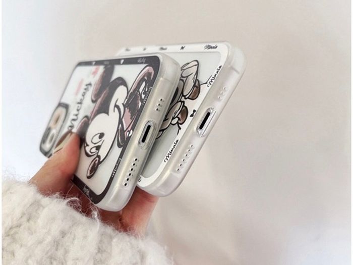 Cartoon Art Painting Mickey Mouse Phone Case For iPhone 14 13 12 11 Pro Max Mini X XS XR 7 8 Plus Transparent Soft Clear Cover