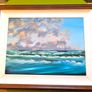 Seascape Oil on Canvas Painting 32/26in Image 6