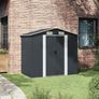 Garden Storage Shed Anthracite Steel 204x132x186 cm Image 3
