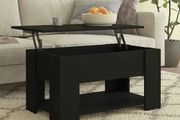 Coffee Table Black 79x49x41 cm Engineered Wood