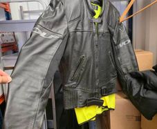 Wolf leather motorcycle jacket