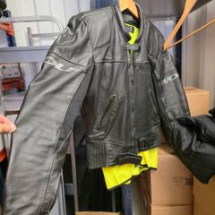 Wolf leather motorcycle jacket