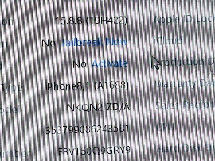 Apple Iphone 6s, 64GB, Battery Life 100%, activation Locked, excellent cosmetic condition