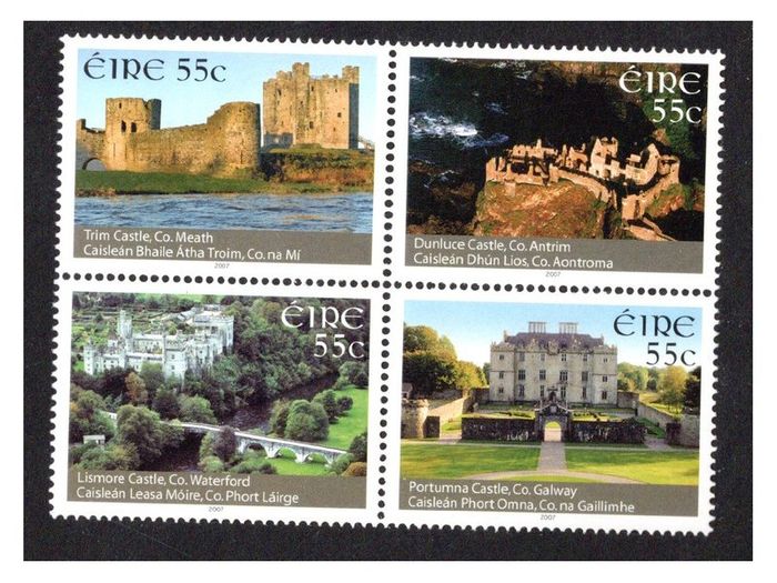 2007 Ireland Irish Castles Commemorative Stamps Mint Never Hinged (MNH)