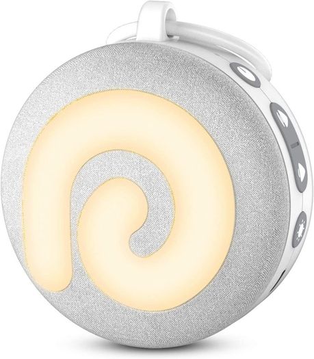White Noise Machine, D11 Portable Sound Machine with Night Light for Baby Kids Adults, 11 Soothing Sounds Therapy for Sleeping Nursery Travel, USB Rechargeable Continuous or Timer Child Lock