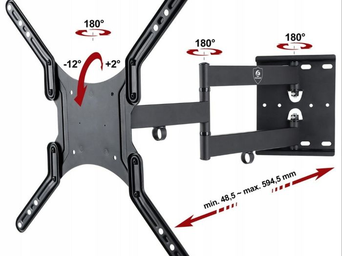 TV Wall Mount Bracket Tilt Swivel Extra Long Arm 23-55"