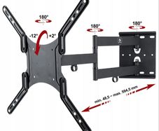 TV Wall Mount Bracket Tilt Swivel Extra Long Arm 23-55"
