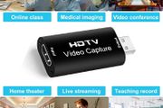 4K Video Capture Card HDTV 2 USB 2.0 HDMI-compatible to USB Game Grabber Record 1080P for Switch Xbox PS4/5 Live Streaming