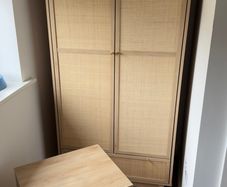 Boho style wardrobe and bed side locker