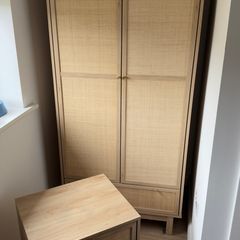 Boho style wardrobe and bed side locker