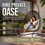 Hanging Chair with Frame Hanging Basket - Indoor and Outdoor Hanging Chair Image 7