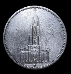 Germany 5 Reichsmark 1934 J Silver Coin Kirche
