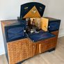 Summer sale! Vintage Walnut Gatsby Style Cocktail Bar Image 3