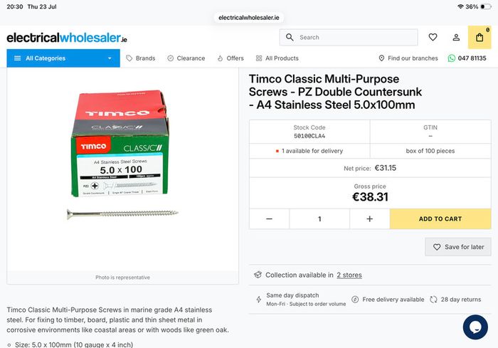 Assorted screws