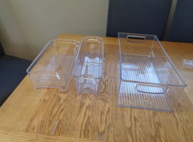 Transparent Fridge Storage Box - Kitchen Storage Box with Handles -