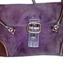 Brown suede/leather handbag. Image 2