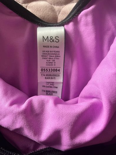 Girls M&S Swimsuit Age 8-9