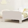 Toddler Bed, Kids Bed Frame with Safety Side Rails, Kids Bedroom Furniture for Ages 3-8 Years, White Image 7
