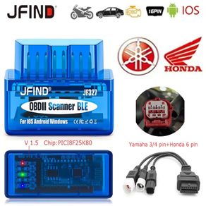 ELM327 Code Reader Scan Tool Bluetooth 5.1 Car Scanner JFIND JF327 For Android IOS Check Engine Motorcycle For Yamaha For Honda