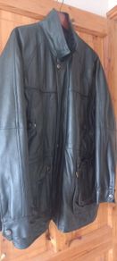 FREE POSTAGE As NEW Men's Leather Look Heavy Long Jacket