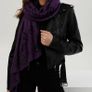 Purple Scarf with Sparkly Peace Signs Image 2