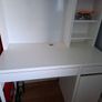 Ikea White MICKE Desk with Shelving Image 4