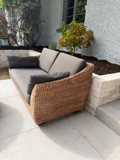 Lounge Sofa & Armchair Set, Lazaretta Rattan Natural