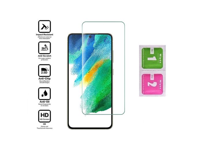For Samsung Galaxy S21 FE 5G Tempered Glass Screen Protector Saver Cover New - FHT22SMTG