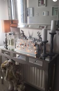 Console table and matching mirror