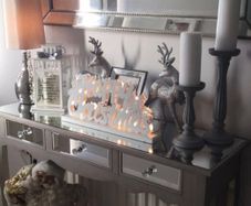 Console table and matching mirror
