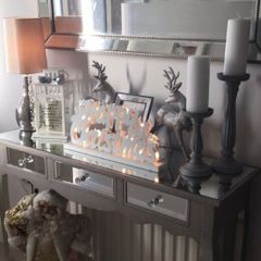 Console table and matching mirror