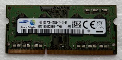 Samsung 4gb RAM (1x4gb) 1600mhz Pc3l 12800s Ddr3 Laptop Memory Ram M471b5173eb0-yk0
