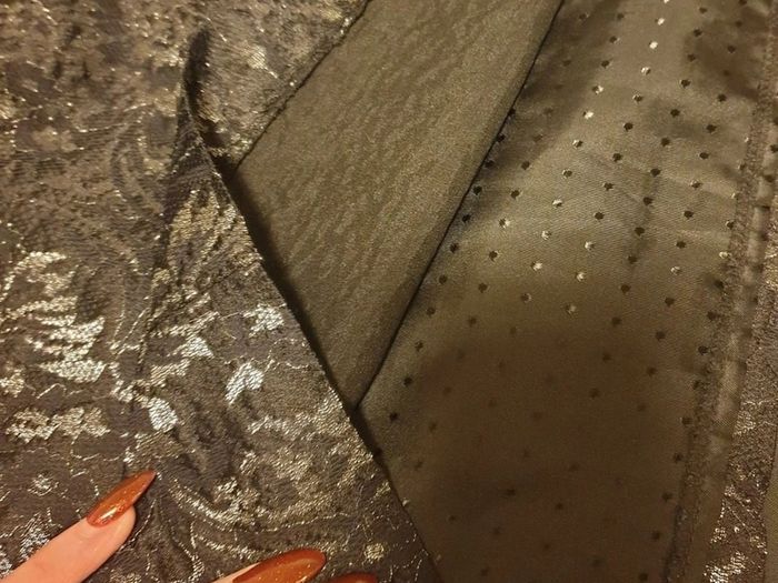 Black & Silver Metallic Thread Brocade Sleeveless Dress size 14