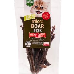 Milord Wild Boar in strips 40g - cat treat, 100% dried meat