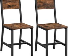 2 x dining chairs rustic brown FREE DELIVERY