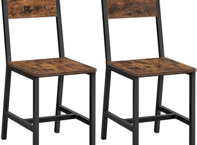 2 x dining chairs rustic brown FREE DELIVERY