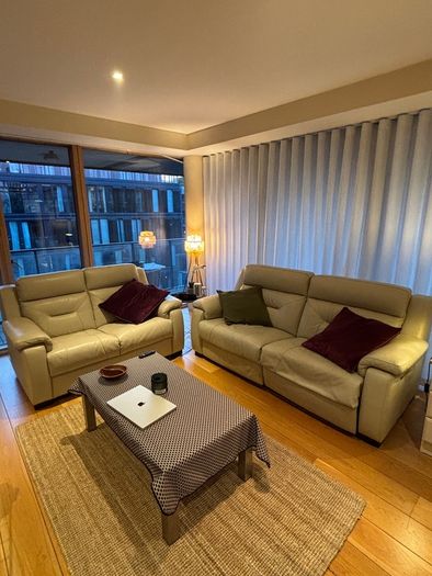 Leather reclinable couch