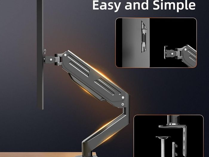 Adjustable single monitor arm