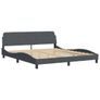 Bed Frame "Dover" Dark Grey 180x200 cm Super King Velvet Image 2