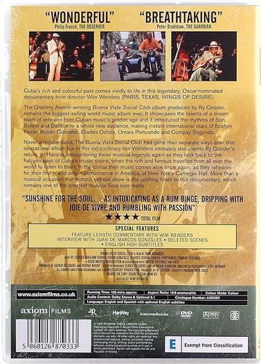 Buena Vista Social Club Dvd Brand New & Sealed